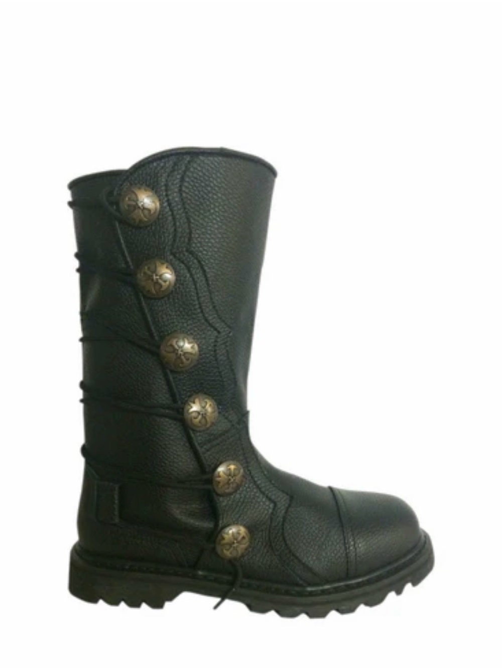 House of Andar Black Leather calf high Renaissance boots • Sz 10